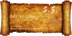 Sóti Zita névjegykártya