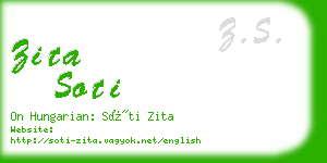 zita soti business card